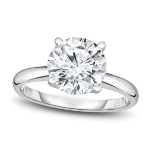 Solitaire Lab Grown Diamond 1.09 Ct Certified IGI 14K White Gold Ring