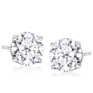 2.25 Ct Round Brilliant cut Lab Grown Diamond colorless D VVS Certified Studs Earrings