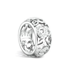 Talisman Small Diamond 18k White Gold Ring