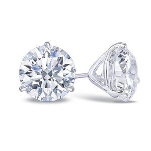 2.20 Ct Round Brilliant Cut Lab Grown Diamond Colorless D VVS Certified Studs Earrings