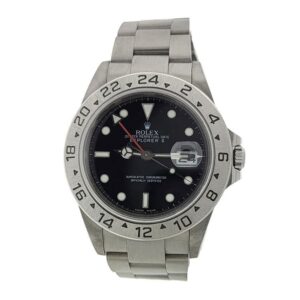 Rolex Explorer II Black Dial 16570 40 mm GMT Stainless Steel