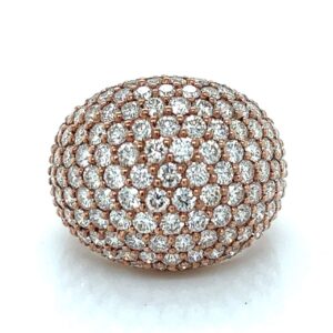 18K Rose Gold 5.55 Ct. Bombe Diamond Ring