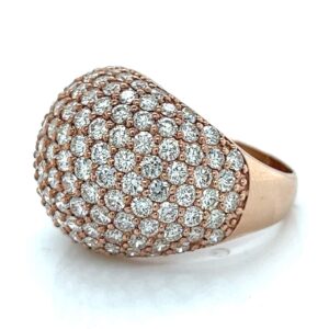 18K Rose Gold 5.55 Ct. Bombe Diamond Ring