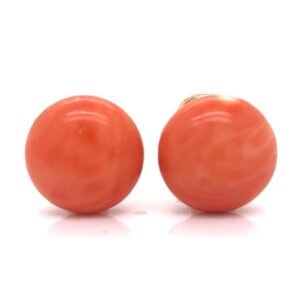 Retro 18K Italian Coral Earrings