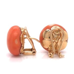 Retro 18K Italian Coral Earrings